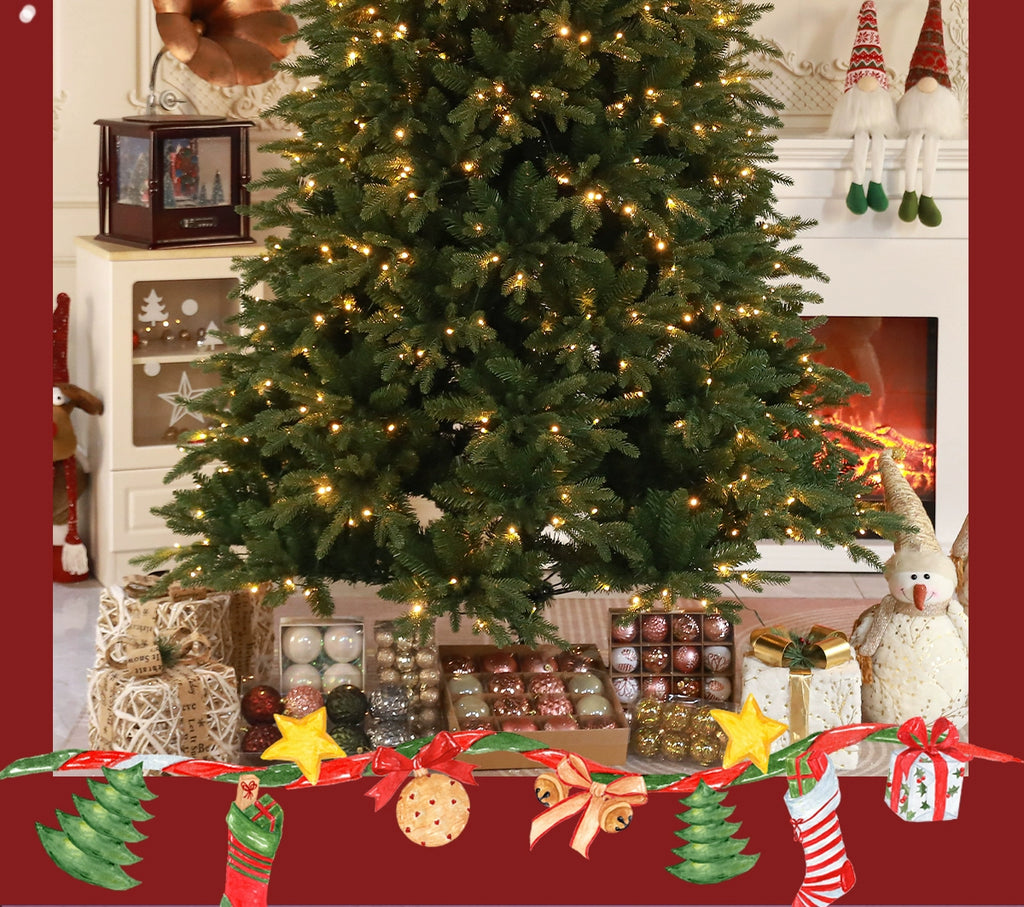 Christmas Decoration Christmas Tree PE Mixed Encryption Large Ornaments DIY For Home Scene Atmosphere Layout 2025