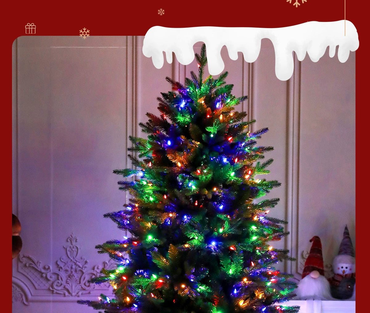 Christmas Decoration Christmas Tree PE Mixed Encryption Large Ornaments DIY For Home Scene Atmosphere Layout 2025