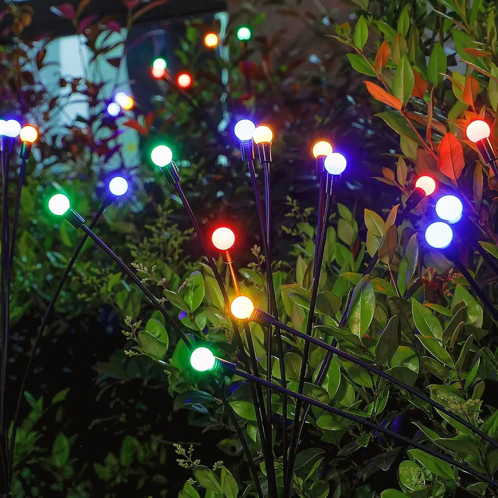 Upgrade Solar Energy Swing Firefly Lights Outdoor Waterproof Led Garden Lawn Lamp Home Courtyard New Year Christmas Decoration