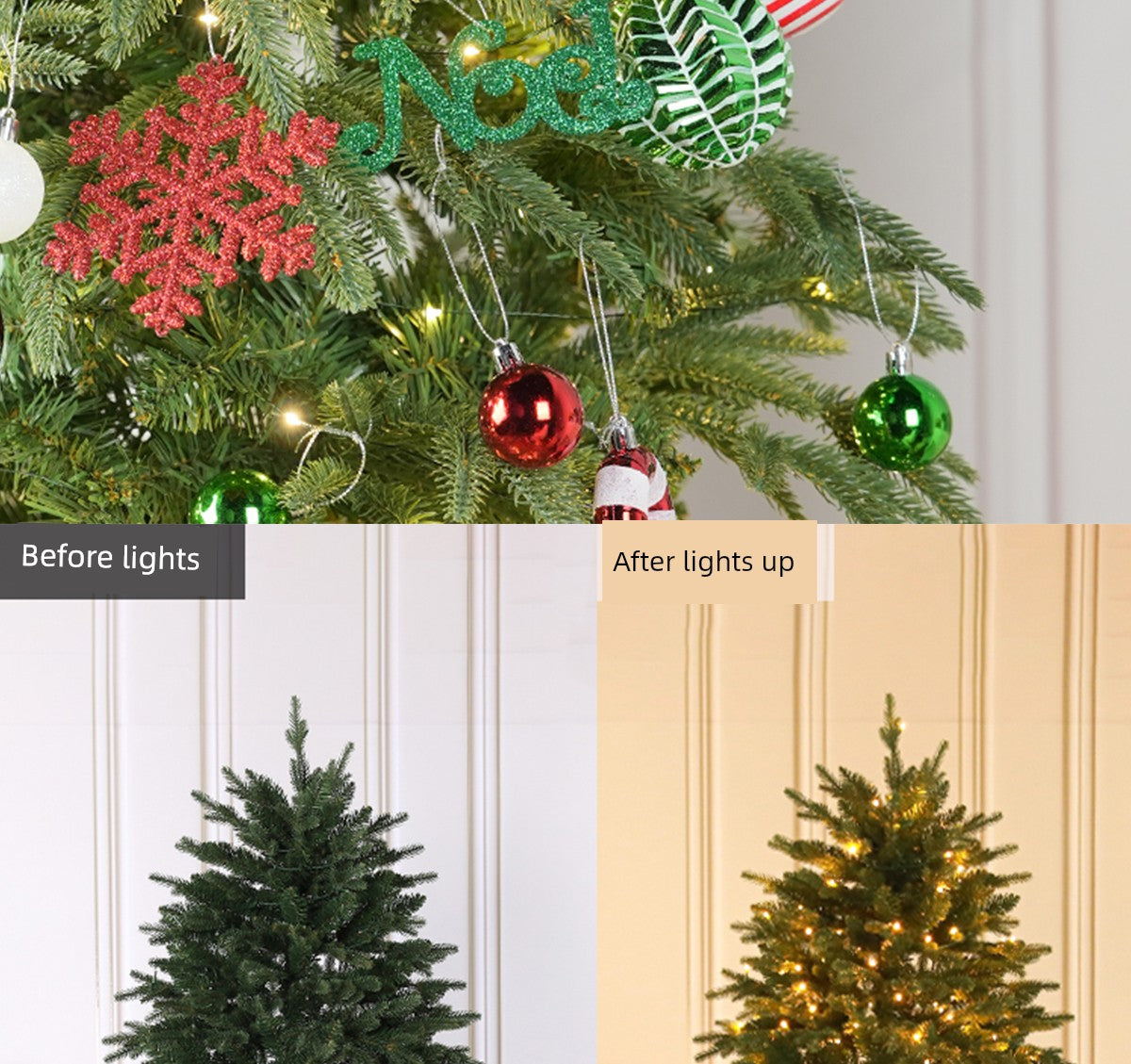 Christmas Decoration Christmas Tree PE Mixed Encryption Large Ornaments DIY For Home Scene Atmosphere Layout 2025