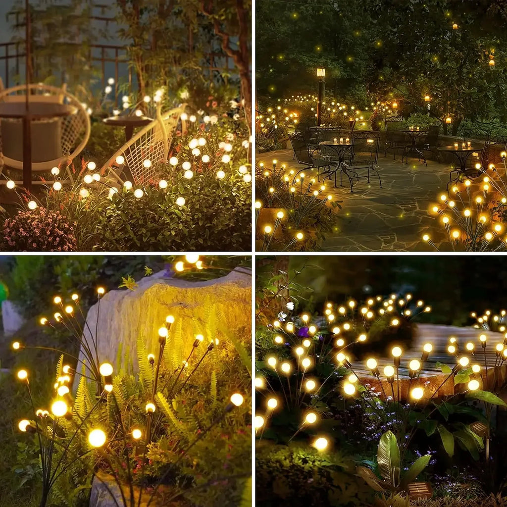Upgrade Solar Energy Swing Firefly Lights Outdoor Waterproof Led Garden Lawn Lamp Home Courtyard New Year Christmas Decoration