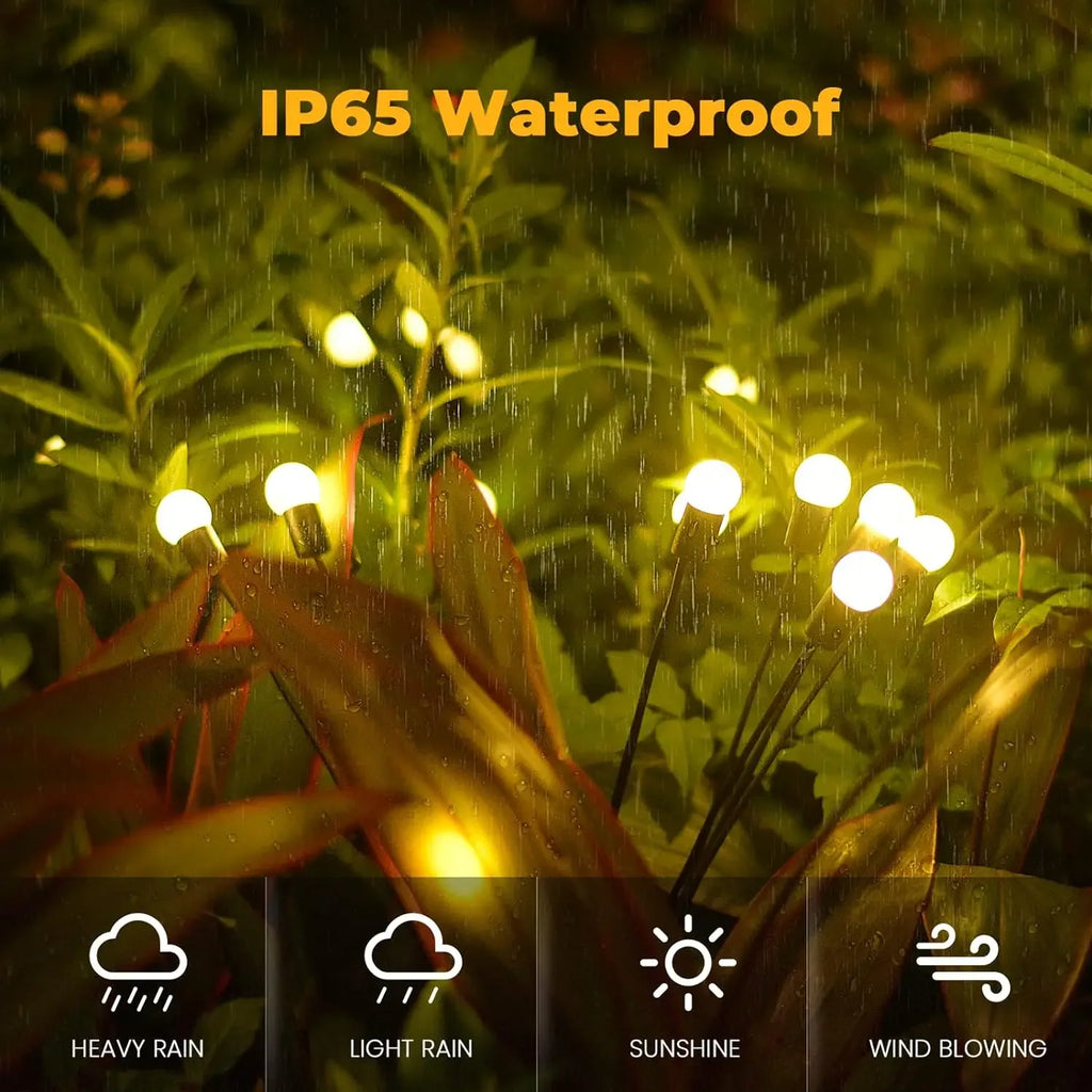 Upgrade Solar Energy Swing Firefly Lights Outdoor Waterproof Led Garden Lawn Lamp Home Courtyard New Year Christmas Decoration