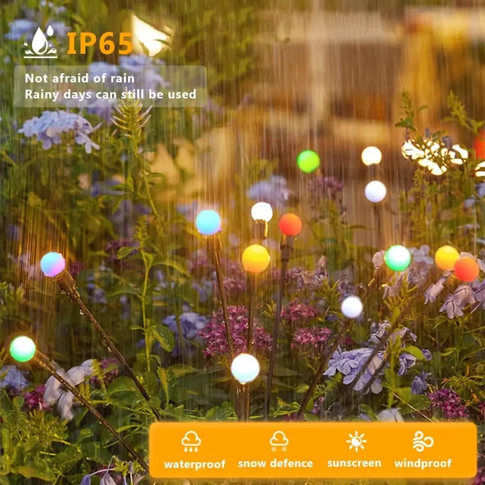 Upgrade Solar Energy Swing Firefly Lights Outdoor Waterproof Led Garden Lawn Lamp Home Courtyard New Year Christmas Decoration