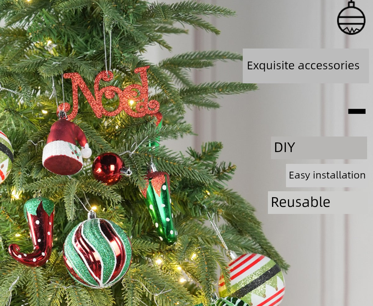 Christmas Decoration Christmas Tree PE Mixed Encryption Large Ornaments DIY For Home Scene Atmosphere Layout 2025
