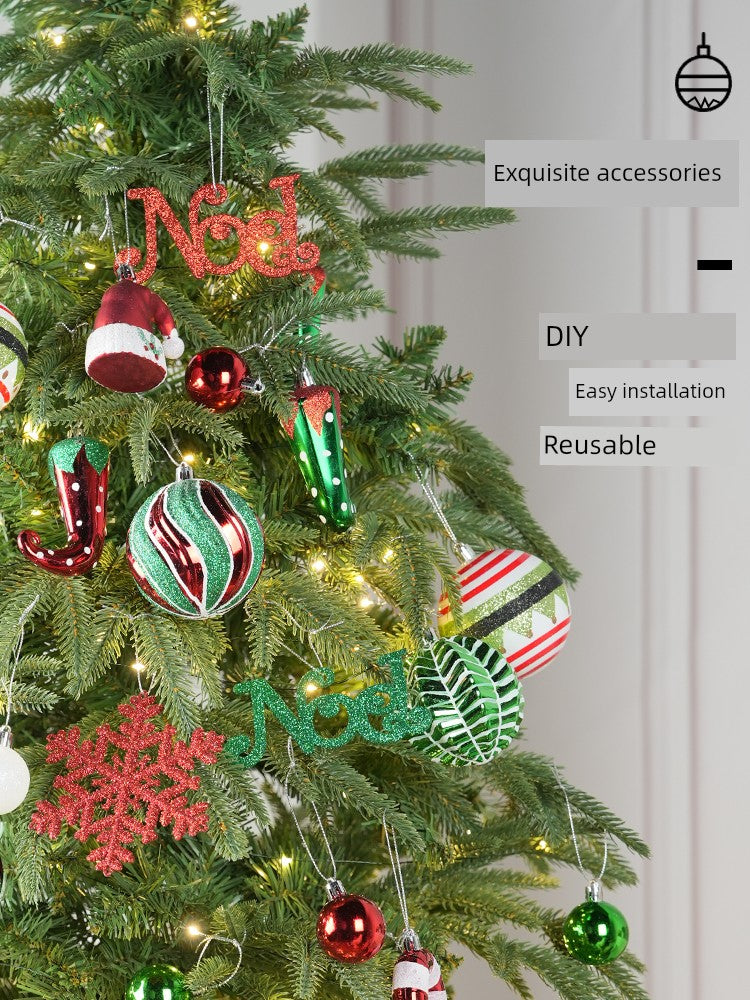 Christmas Decoration Christmas Tree PE Mixed Encryption Large Ornaments DIY For Home Scene Atmosphere Layout 2025