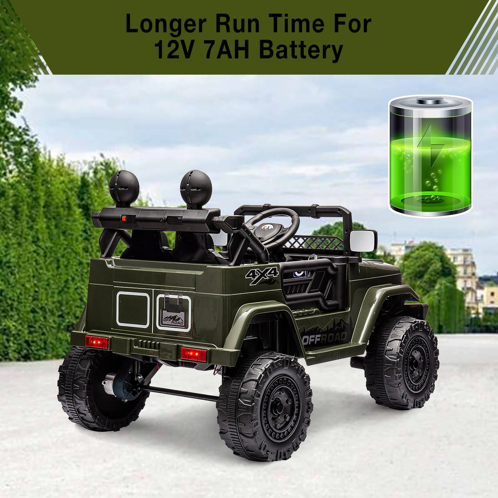 12V Kids Ride On Truck with Remote Control Spring Suspension Bluetooth Connectivity and Led Lights for 3-8years Birthday Gifts