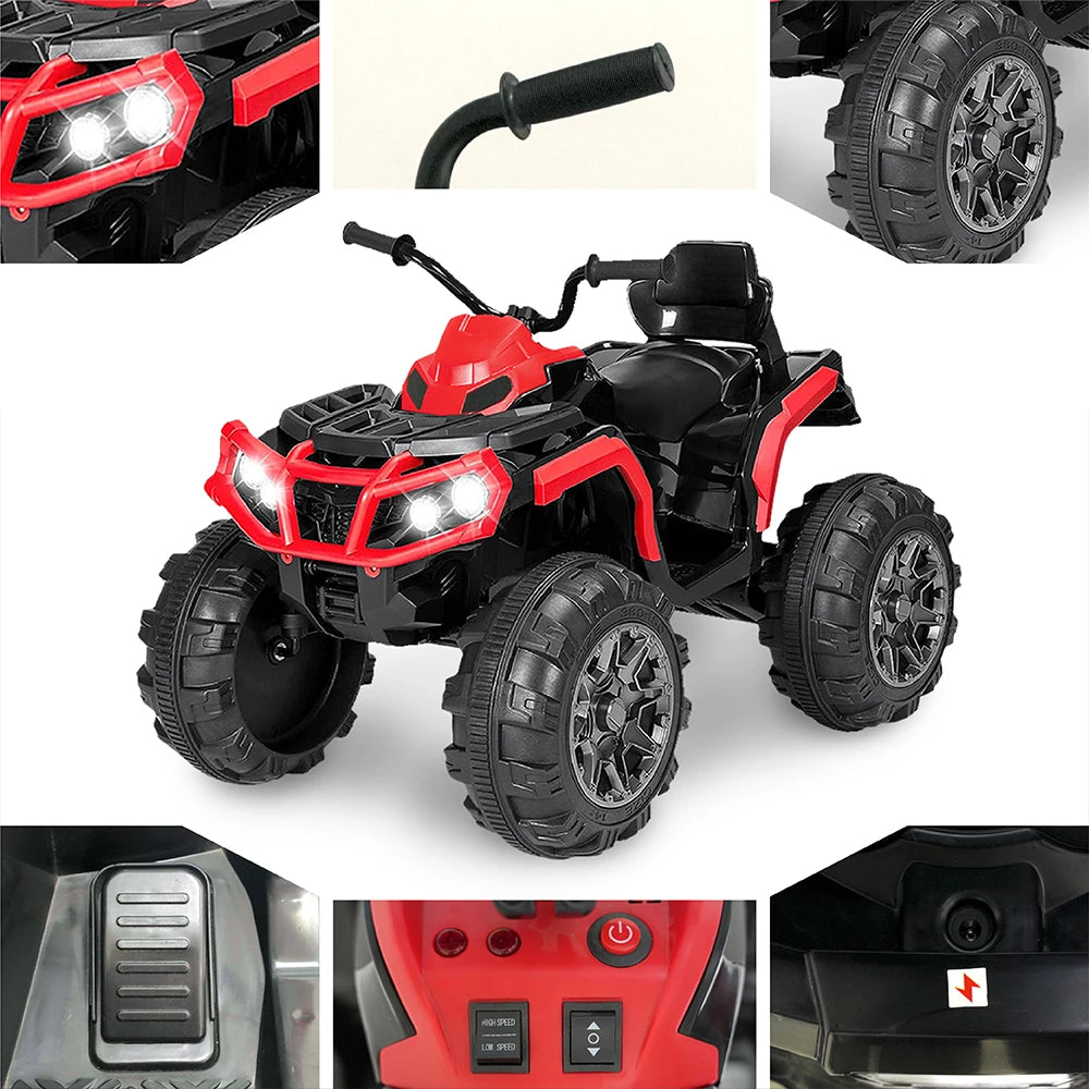 24V Kids Ride on ATV 4 Wheelers for Kids 3-5 Years Old with Music Player, All Terrain Tires, Kids Ride on Cars