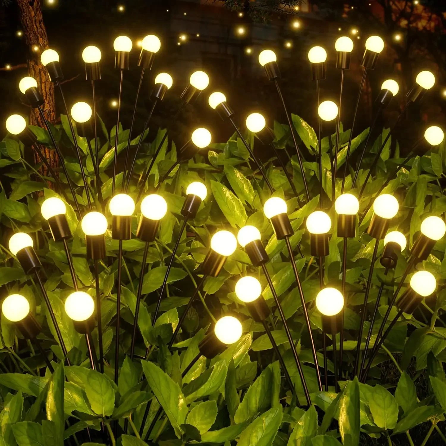 Upgrade Solar Energy Swing Firefly Lights Outdoor Waterproof Led Garden Lawn Lamp Home Courtyard New Year Christmas Decoration