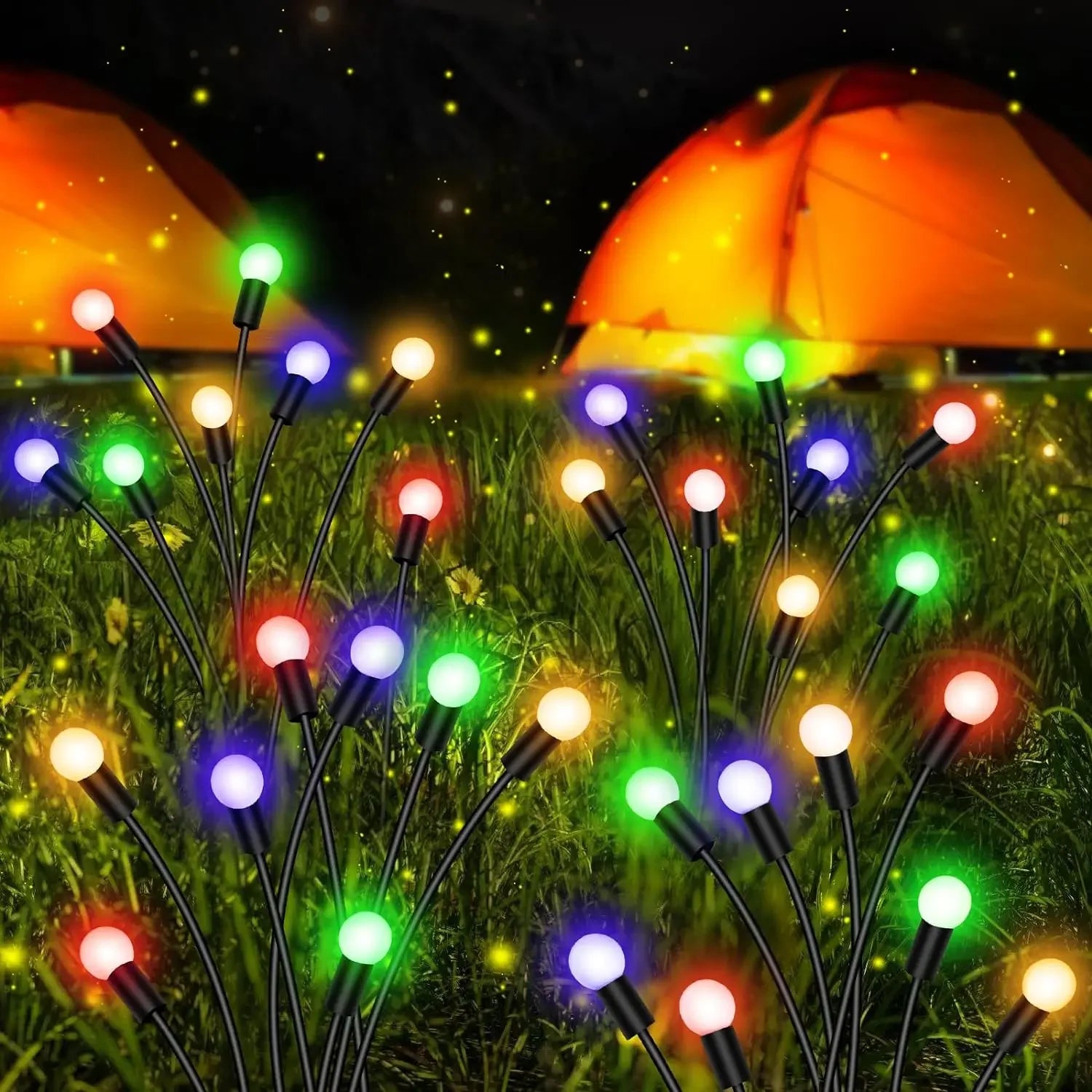 Upgrade Solar Energy Swing Firefly Lights Outdoor Waterproof Led Garden Lawn Lamp Home Courtyard New Year Christmas Decoration