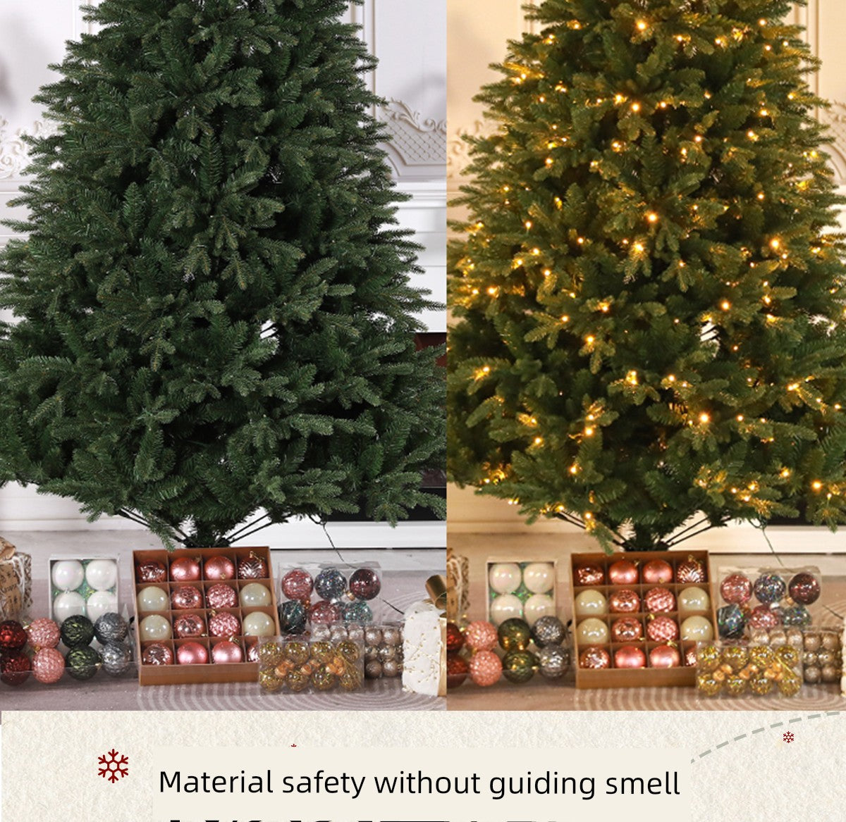 Christmas Decoration Christmas Tree PE Mixed Encryption Large Ornaments DIY For Home Scene Atmosphere Layout 2025
